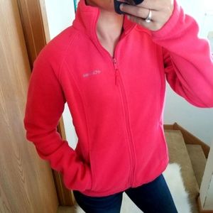 Columbia | Coral Pink Mock Neck Fleece Full Zip Up Jacket